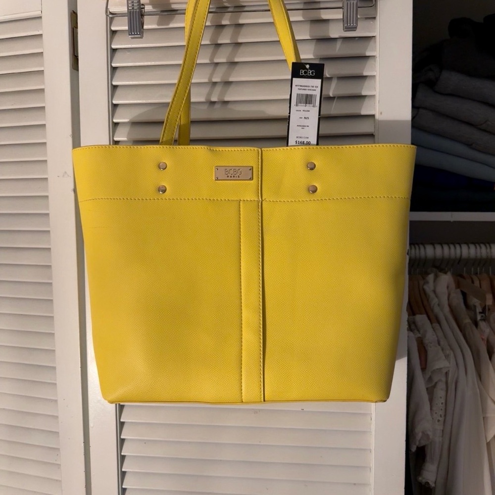 BCBG Yellow Tote Bag | Like New Pre-Owned